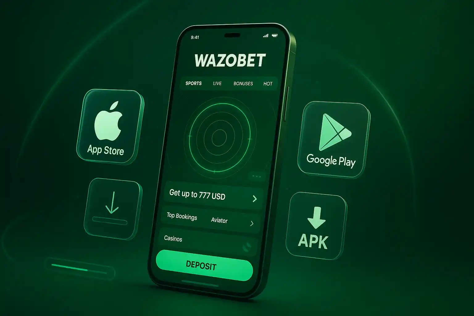 Wazobet App Banner